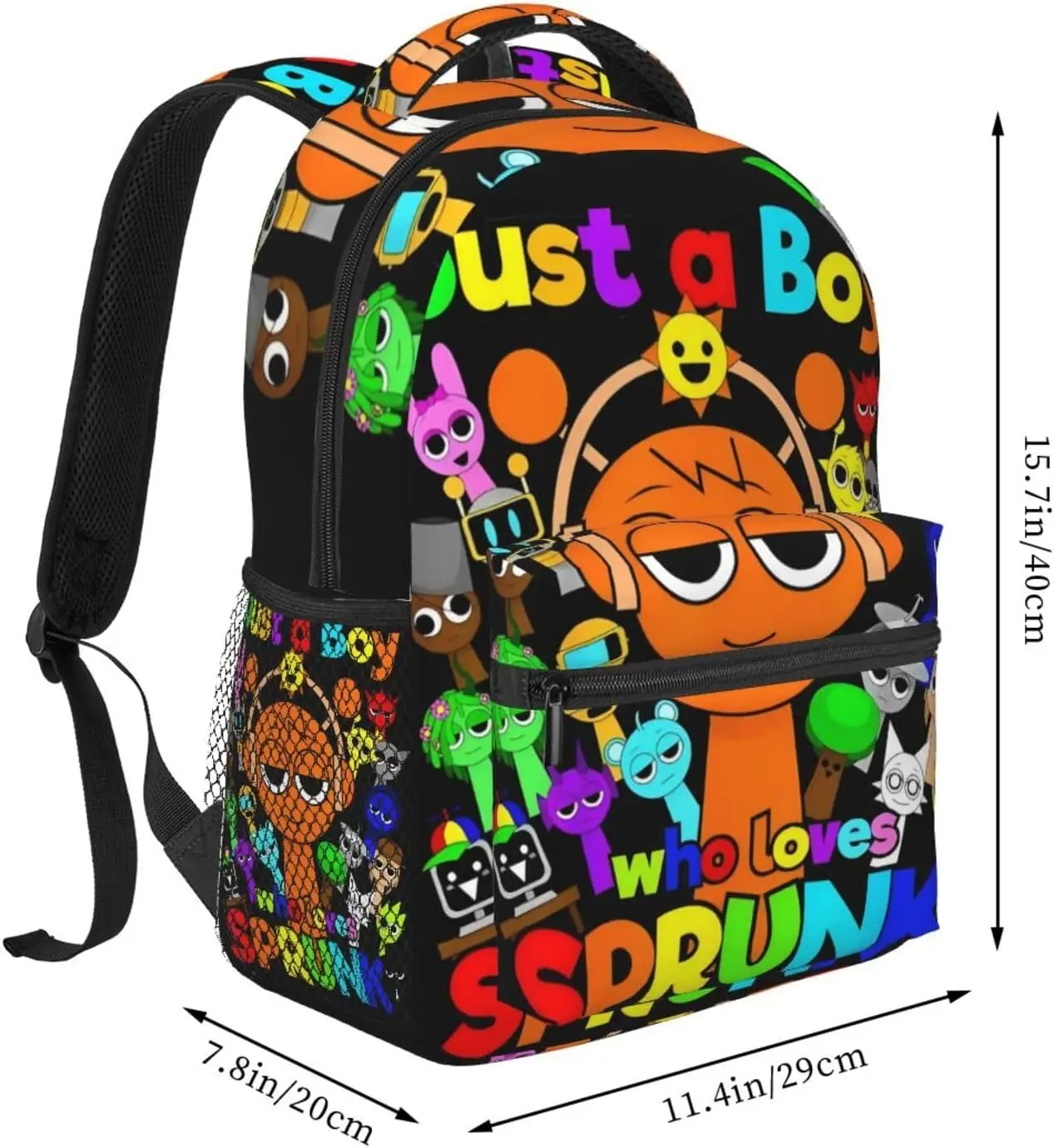 Sprunki Backpack Cartoon Cute Travel Backpack Lightweight for game fans Large Capacity Backpacks Casual bag
