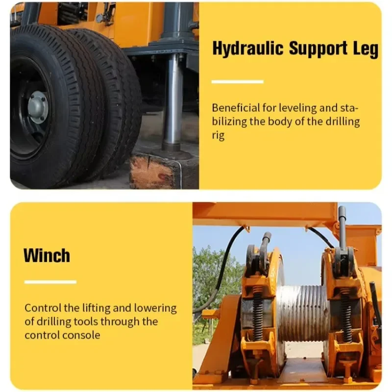 آلة الحفر الأساسية الجديدة المحمولة الهيدروليكية لاستكشاف التعدين الجيولوجية لحفر آبار المياه #5