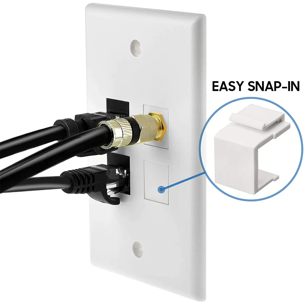 HOT 30-Pack Blank Keystone Jack Inserts for Keystone Wall Plate and Patch Panel - White