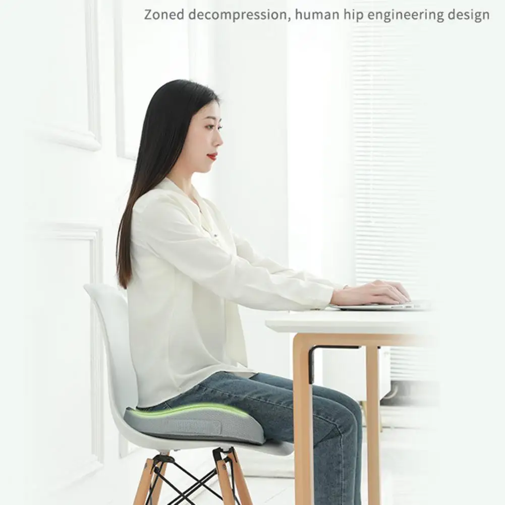 U-shaped Ergonomic Cushion Memory Foam Hemorrhoid Seat Cushion for Posture Correction Tailbone Support Ergonomic for Office