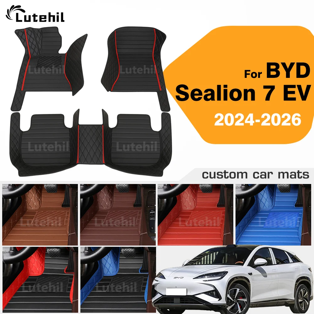 

For BYD Sealion 7 07 EV 2024 2025 2026 Custom Car Floor Mat Automobile Carpet Cover Interior Accessories Protective