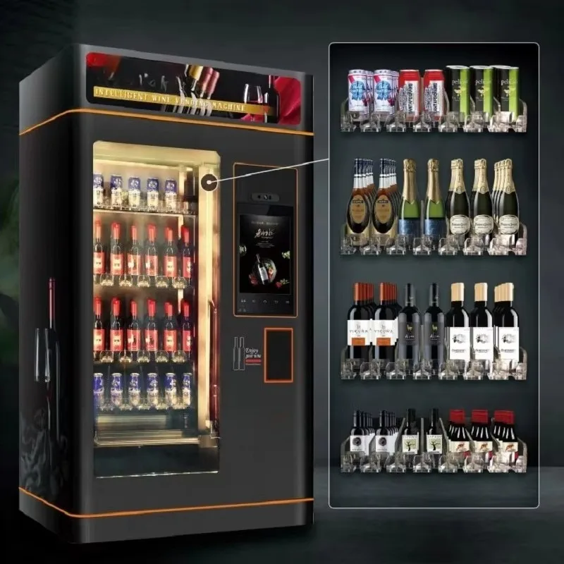 Custom Beer Vending Machine Use Mechanical XY Axis Lifting Trolley Vending Machine for Sale Alcohol Wheat Beer