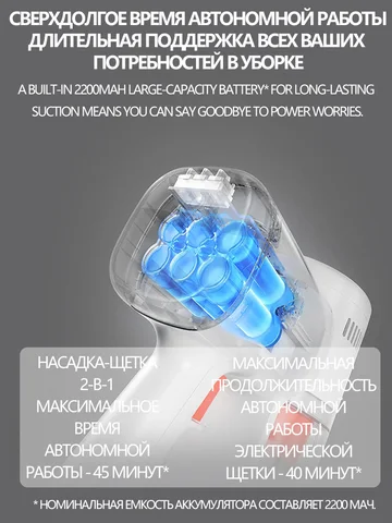 Пылесос Xiaomi G20 Lite, 215 Вт, беспроводной, сухая уборка, пылесборник