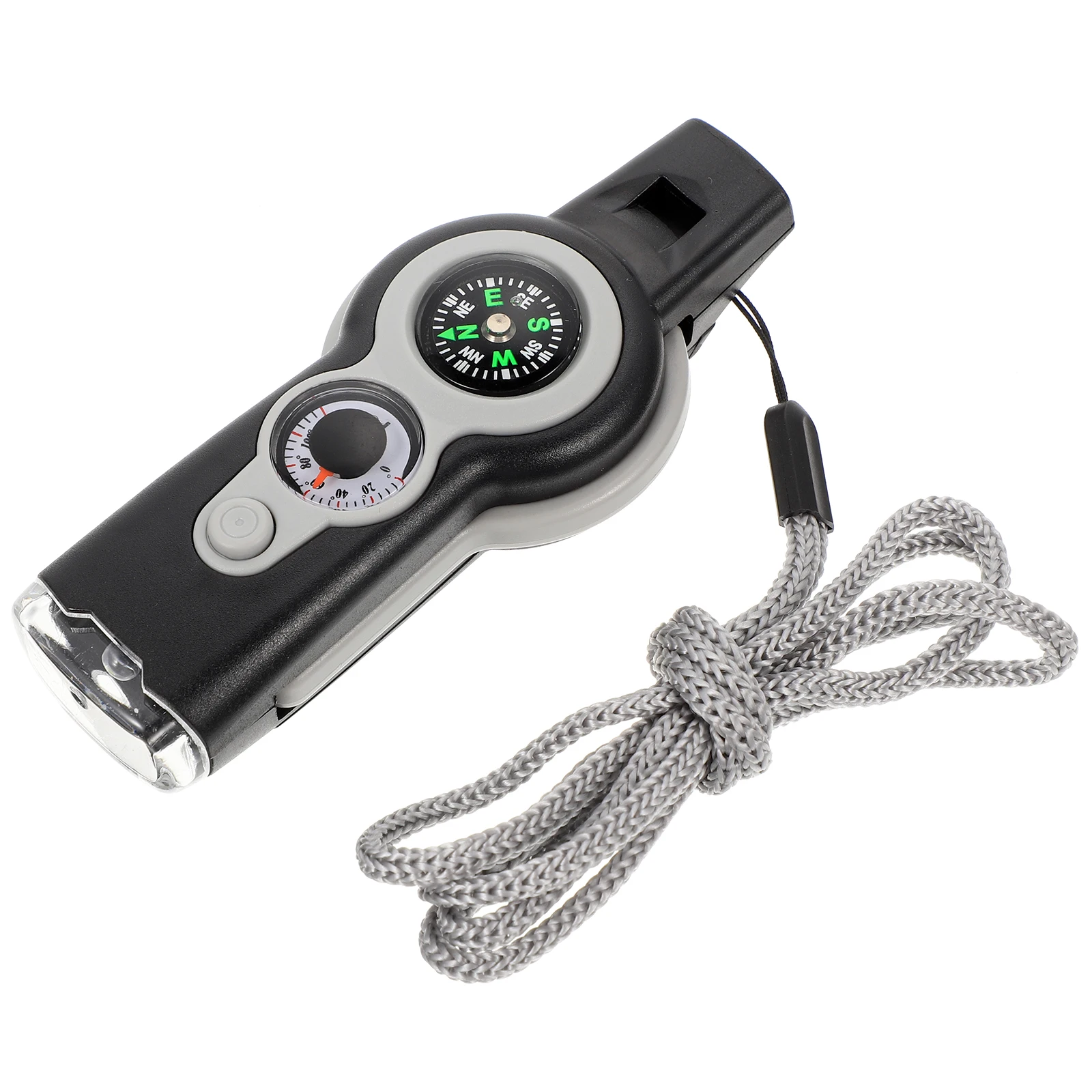 

Survival Whistle Life Saving Hiking Compass Thermometer Outdoor Camping Multi Functional Loud Deafening Distress Tool