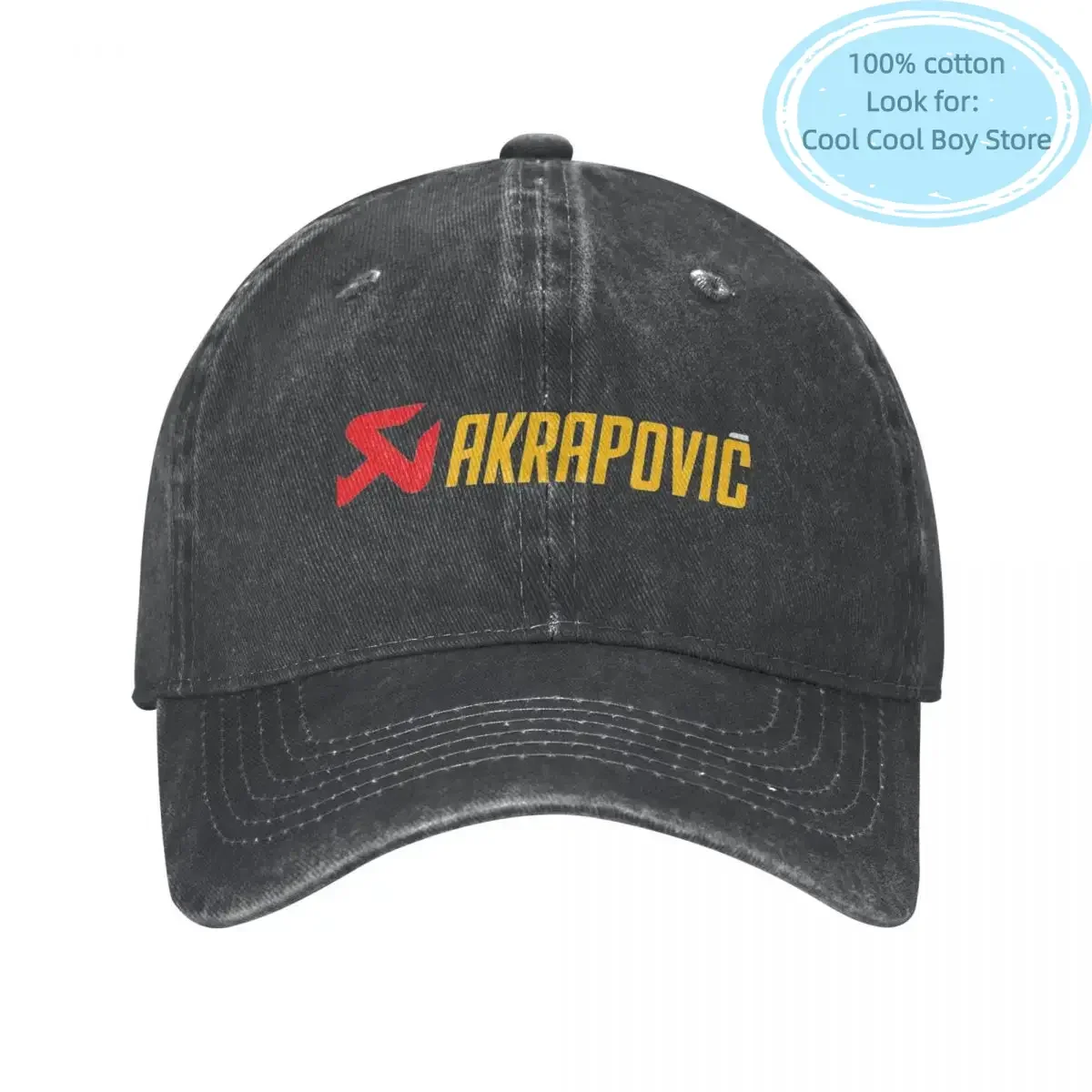 Fashion Akrapovics AKS Motorcycle Exhaust Baseball Caps for Men Women Distressed Washed Headwear Outdoor Running Golf Caps Hat