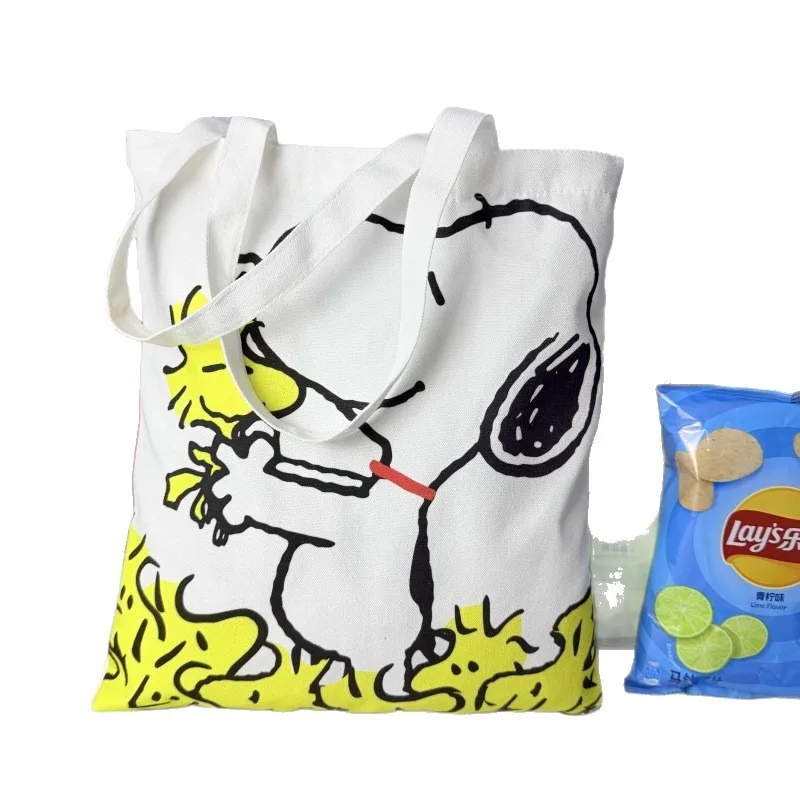 

Сумка через плечо Kawaii Anime Snoopy Series, с изображением мультяшного персонажа, креативная, милая, с HD-печатью, большая вместительная сумка для покупок