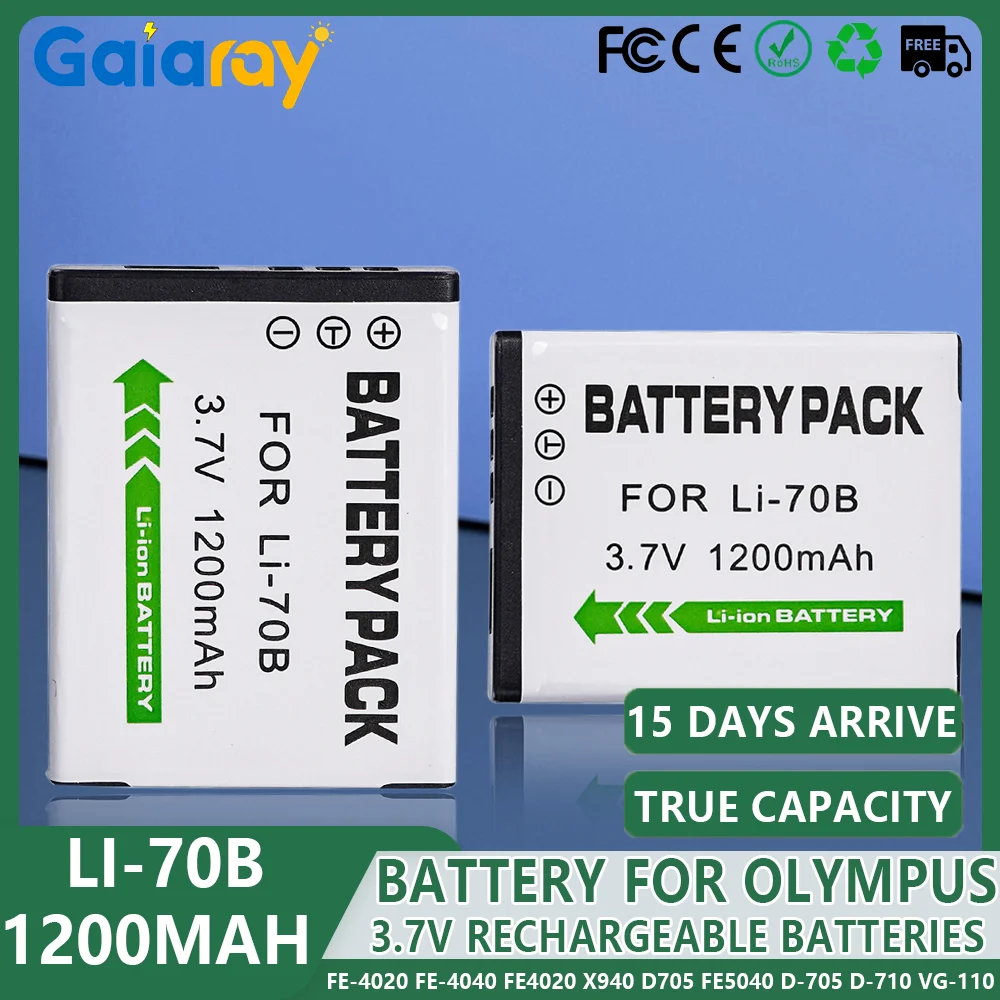

1-6 шт. Li-70B Li 70B Li70B аккумулятор для камеры 1200 мАч для Olympus FE-4020 FE-4040 FE4020 X940 D705 FE5040 D-705 D-710 VG-110 VG-140