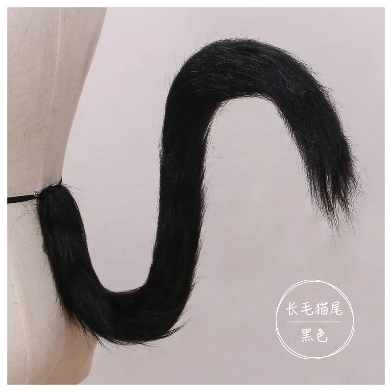 Kawaii Cat Tail Faux Fur Cat Tail ชุดคอสเพลย์ผู้หญิง Props JK Plush Party อุปกรณ์เสริมสำหรับปาร์ตี้ฮาโลวีนบทบาทเล่น Props