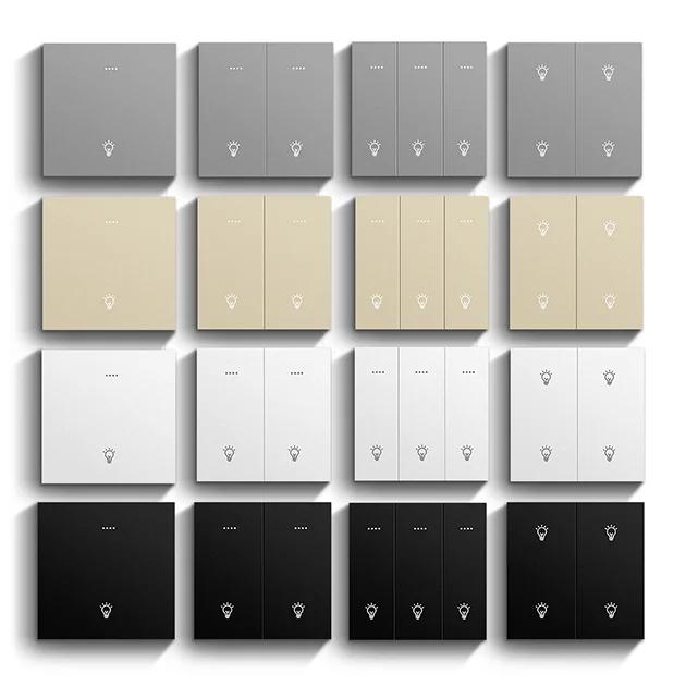 2025 Golden Security Tuya WIFI Zigbee 1/2/3/4/6  Gang Smart Light Wall Switches with Physical Key Switch Alexa google Assistant