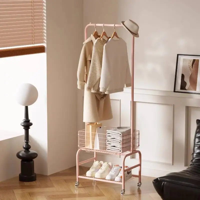 

Indoor Rack Coat Cheap Storage Simple Standing Modern Organizer Hotel Coat Racks Open Space Saving Porte Manteau Home Furniture