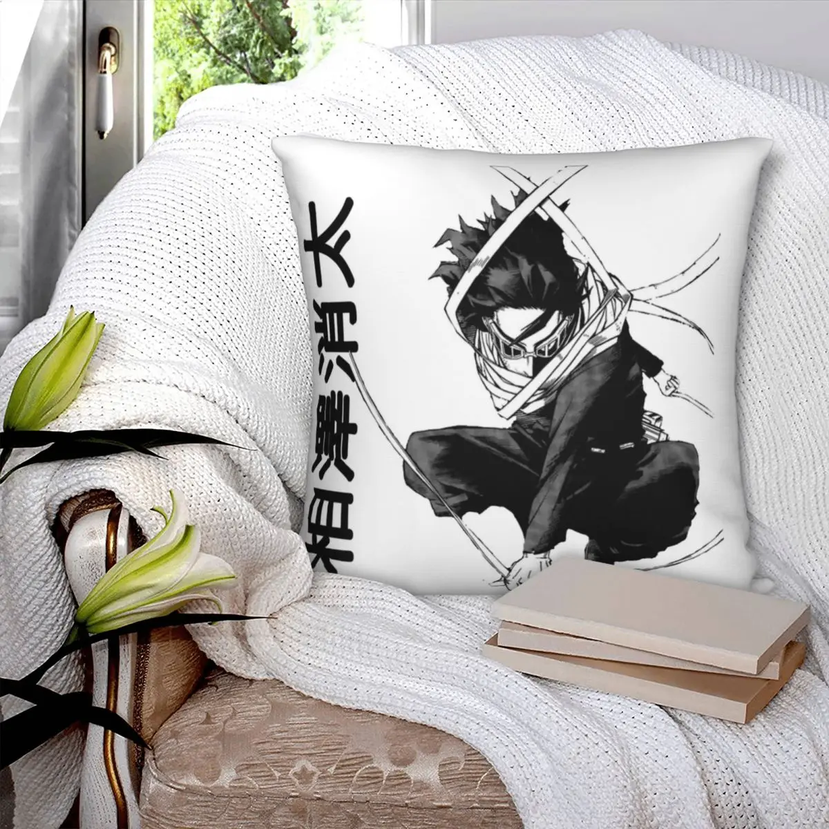 Shota Aizawa My Hero Academia Pillowcase Polyester Linen Velvet Printed Zip Decor Car Cushion Case