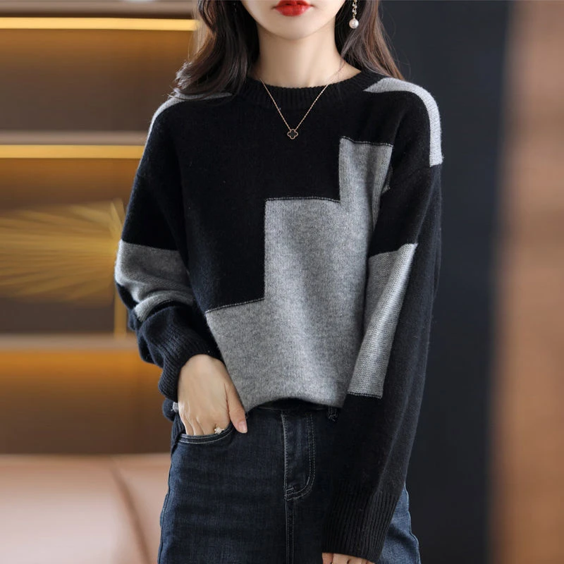 Autumn Crewneck Tops Jumper Korean Women\'s Sweater 2023 Trend Clothes Sweaters for Women Knitted Fashion Pullover