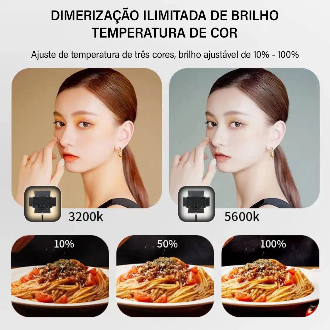 VEDO لوحة الإضاءة ثنائية اللون استوديو Led U800 + للتصوير الفوتوغرافي فيديو 3200-5600K لوحة التصوير الإضاءة مع Tripe