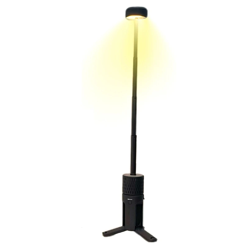 AB09-Linterna LED telescópica para acampar, base de trípode, práctica para aventuras, senderismo, pesca: ambiente de campamento mejorado