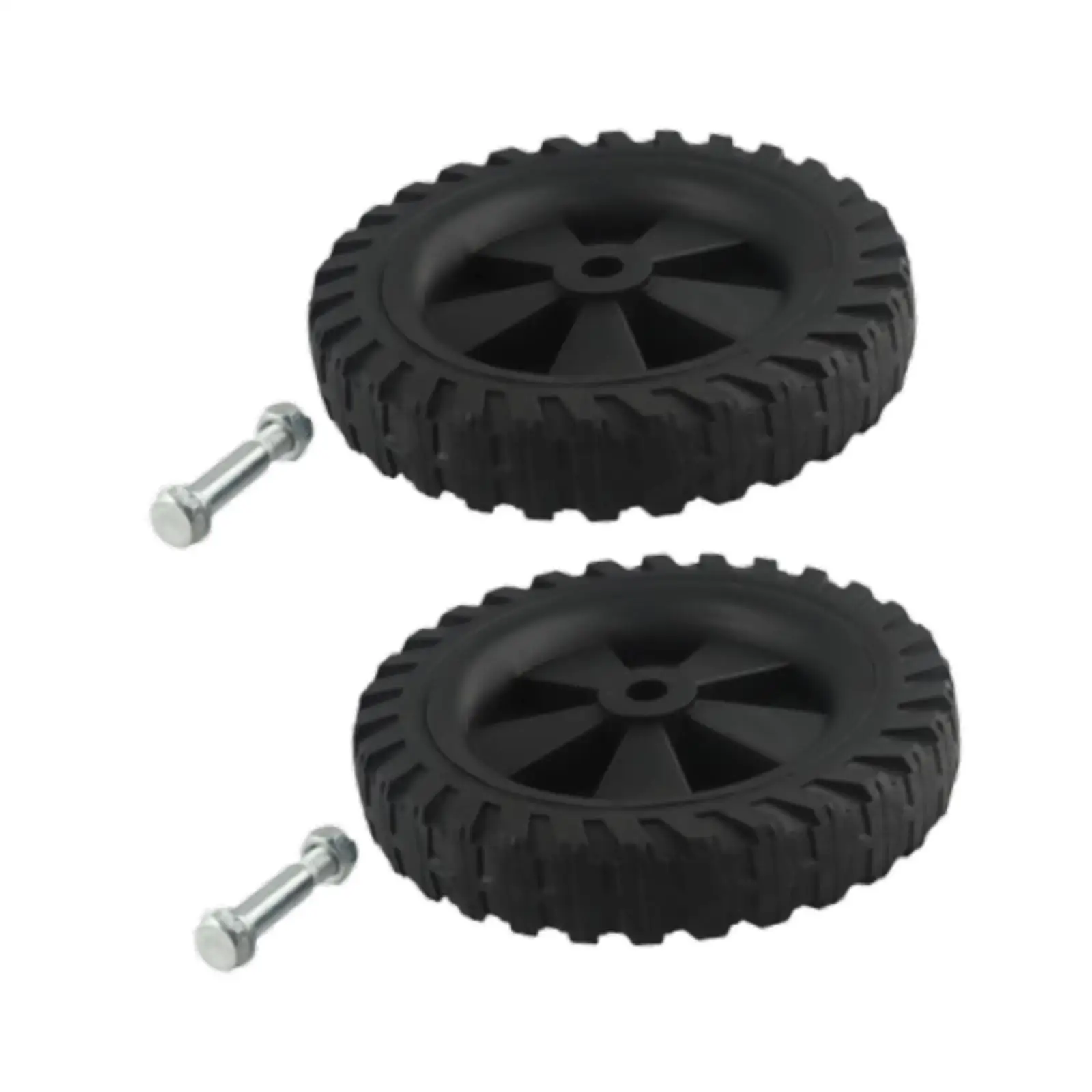 Replacement Air Compressor Wheels Non Slip Shockproof Casters with Nut for Easy Mobility Universal Fit Engineering Plastic 6.42