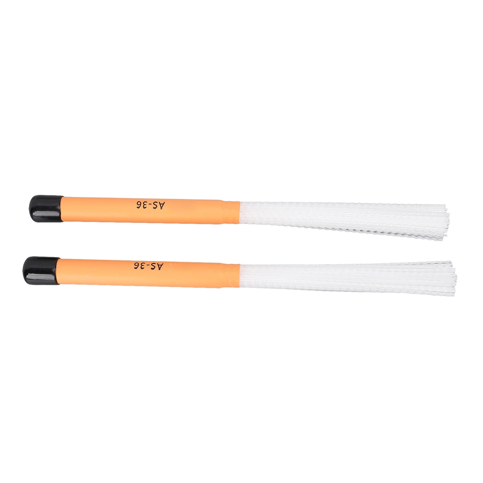 1 Pair Drum Brush Slick Handle Nylon Telescopic Bristle Percussion Instrument Sticks Brush for Practice Performance White and Or