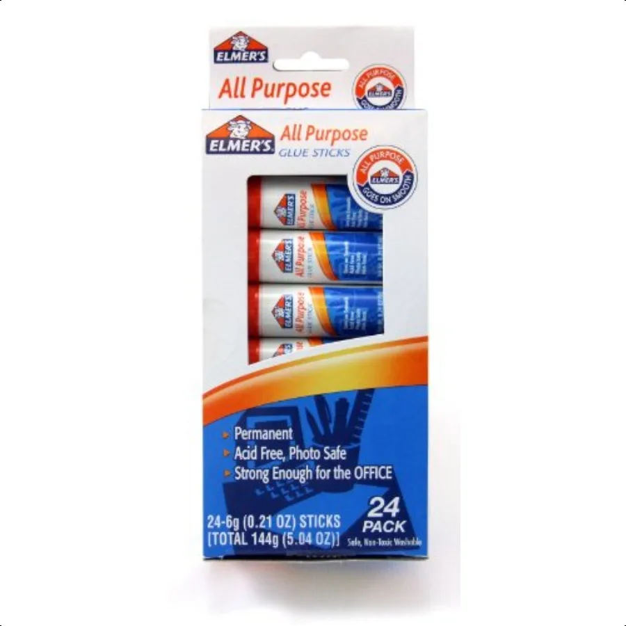 

AllPurpose Glue Sticks 0.21 oz Each 24 Sticks per Pack E553 White