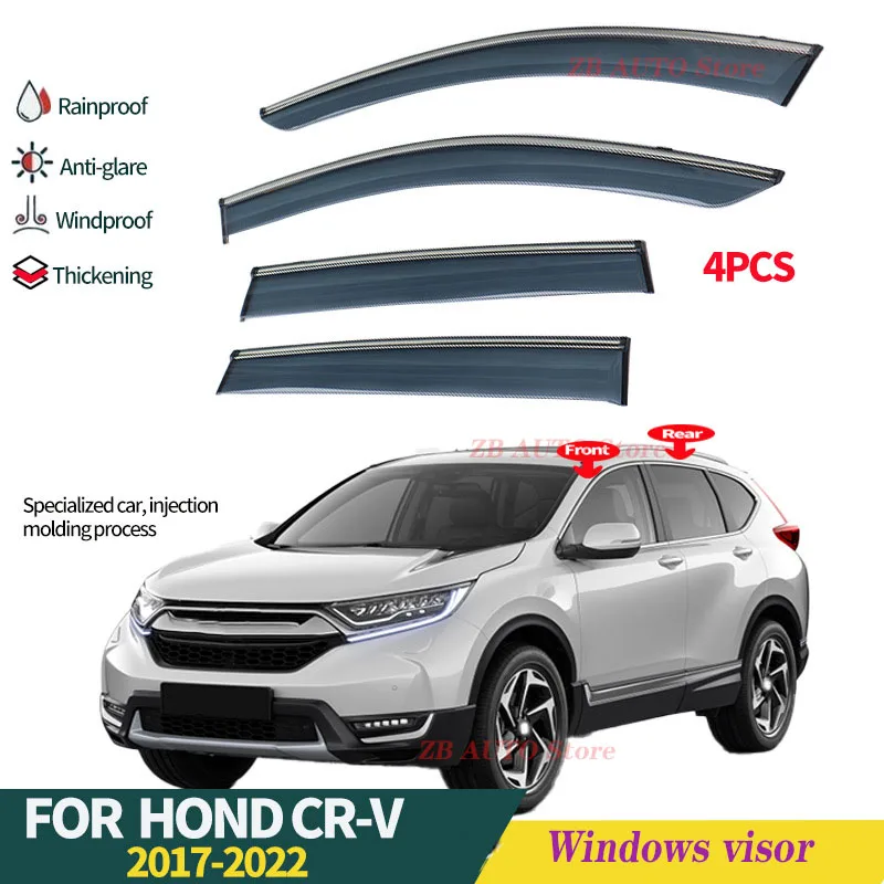 

For HONDA CR-V 2017-2022 Window visors Rain water prevention; Covering the sunlight; Anti fog; Snow prevention