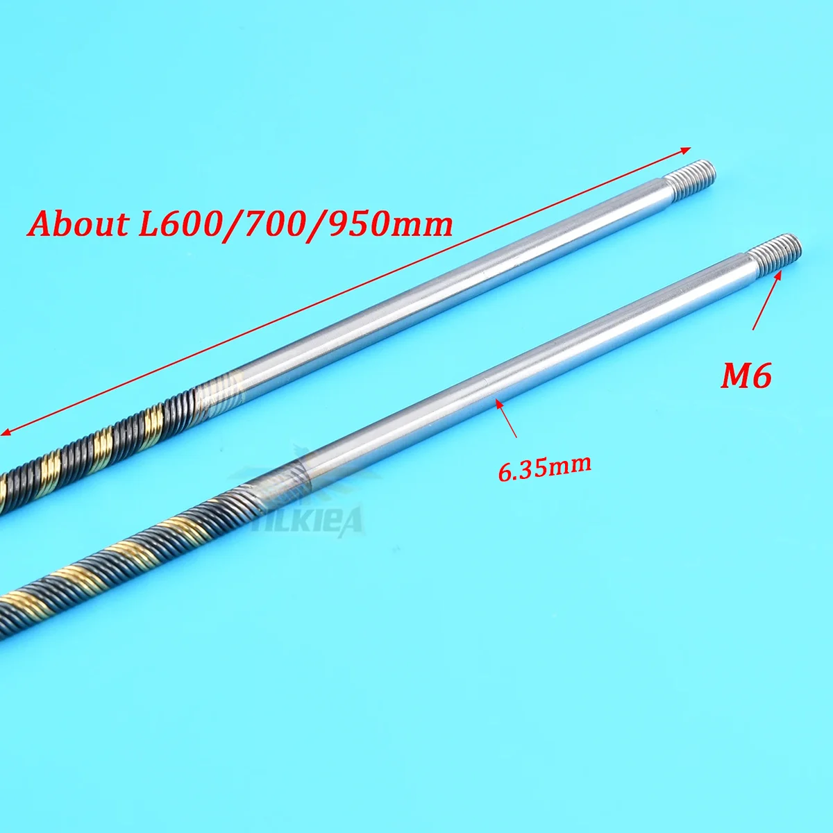 نوعية جيدة 6.35 مللي متر/6.35 إلى 4.76 مللي متر اليسار/اليمين عمود مرن طول حوالي 600/700/950 مللي متر الكابلات المرنة لقارب نيترو Rc الغاز