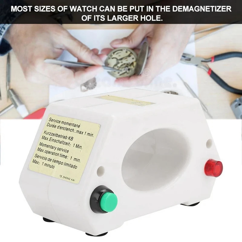 Mechanical Wristwatch Demagnetizer Watch Tool Time Fast Slow Adjusting Watchmaker Maintenance Demagnetizing EU Plug