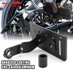 FOR Harley Softail Breakout Fatboy 2018-2021 Softail Slim Deluxe Heritage Classic Side Mount License Plate Holder Bracket