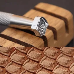 L316/L310 Dragon Scale Leather Carving Seal Embossing Punch Stainless Steel Vegetable Tanned Leather Stamping And Knocking Tool