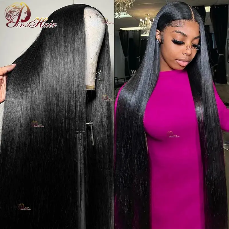 

Bone Straight 13x6 Transparent Lace Front Human Hair Wigs Pre-Plucked 180% Brazilian Natural 13x4 HD Lace Frontal Wig For Women