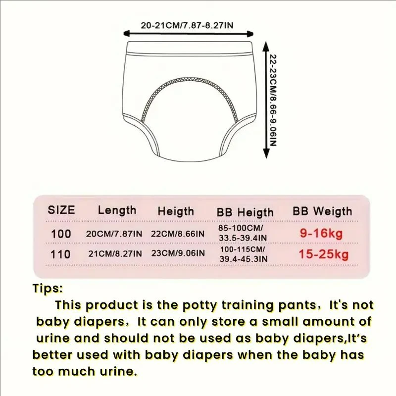 Random 2pcs Waterproof Reusable Baby Training Pants Infant Shorts Underwear Cloth Baby Diaper Nappies Panties Nappy Changing