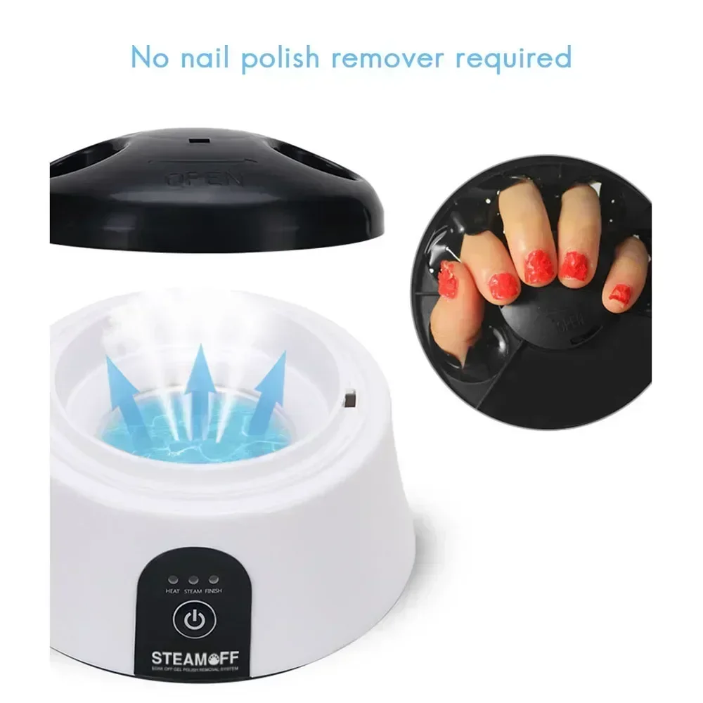 36w Steam Gel Nail Polish Remover Gel Polishing Remover Electric Nail UV Nails Steamer Cleaner Machine For Nail Art Manicure