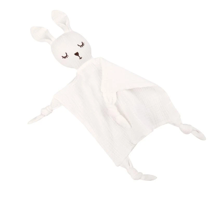 J15U منشفة مساعدة على النوم اللطيفة والناعمة للرضع قابلة للتنفس، لعبة دمية مهدئة للرضع #5