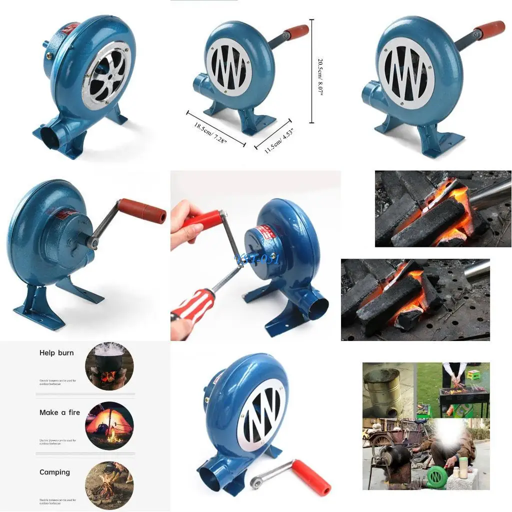 E15A 120W Peniup Engkol Tangan untuk Berkemah Barbekyu Rumah Tangga Unggun Mendaki Piknik