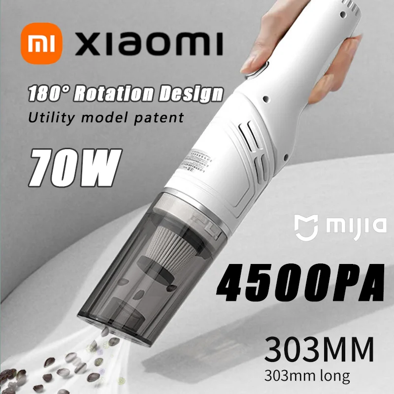 Xiaomi Vacuum Cleaner Convenient Dust Filtration Car With Rotatable Transparent Visible Dust Portable High Power Strong Suction