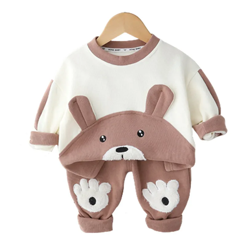 Infantil Baby Boys Suits Newborn Clothing Set Kids Letter Tracksuit Hoodie Tops Pants Children Spring Boys Outfits Girls sets