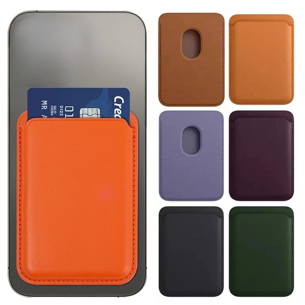 Mobile Phone Magnetic Leather Card Bag Universal Multi Color Slot Wallet Case For iPhone 15 16 Pro Max 14 13 Samsung S24 Ultra