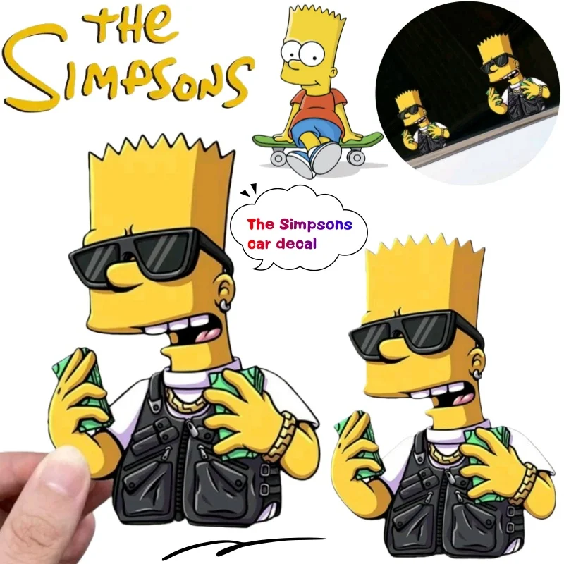 

New The Simpsons sticker with high aesthetic value cute anime cartoon print, creative car scratch-proof waterproof decoration
