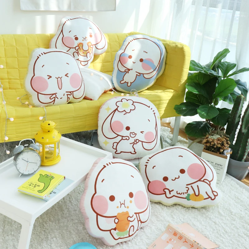 Mitao Cat Plush Cushion Cartoon Peach Cat Plush Cute Stuffed Soft Pillow Toy Room Decor Sofa Doll Wedding Gift For Couples