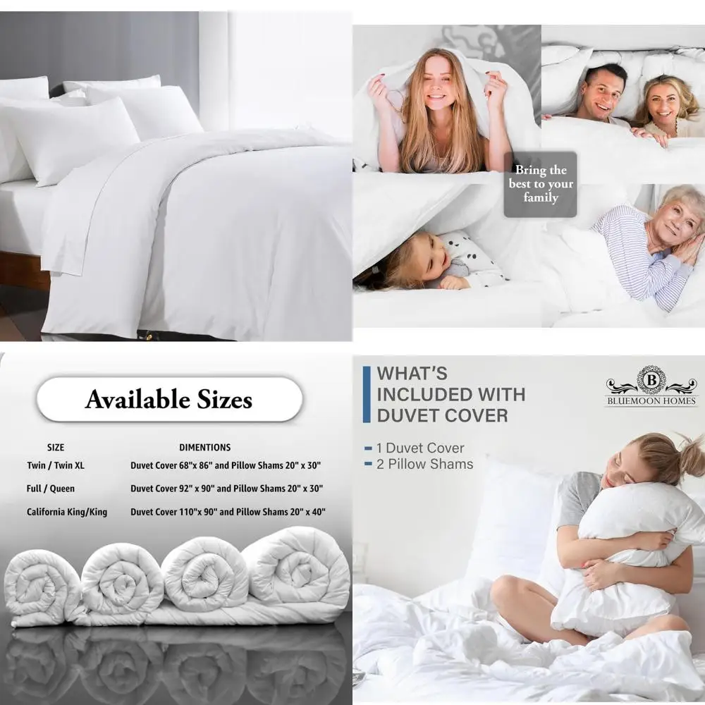 

Пододеяльник из 100% египетского хлопка — 1000 нитей, размер королевы, длинные скобы, мягкий шелковистый, дышащий белый хлопковый пододеяльник