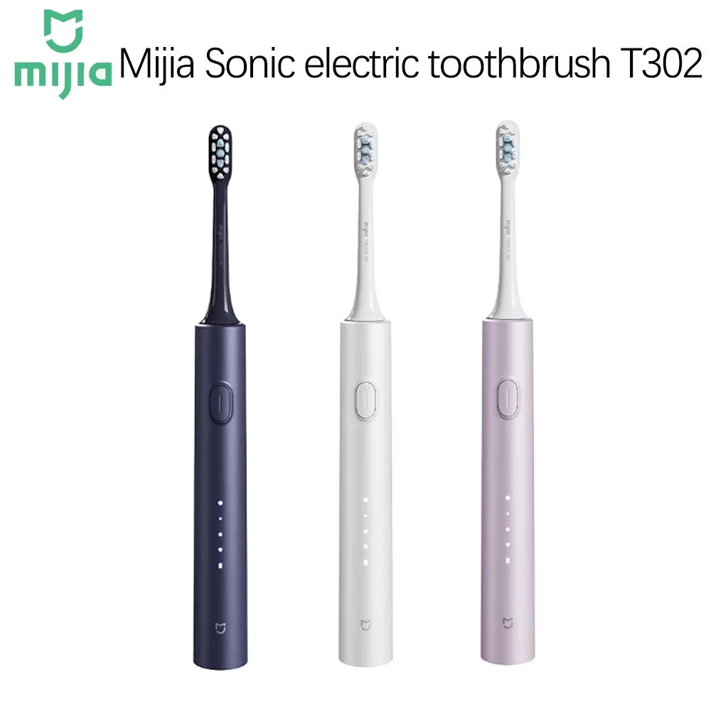 

Mijia Sonic Electric Toothbrush T302 IPX8 Waterproof Wireless Charging 4 Brush Heads Sonic Electronic Tooth Brus New
