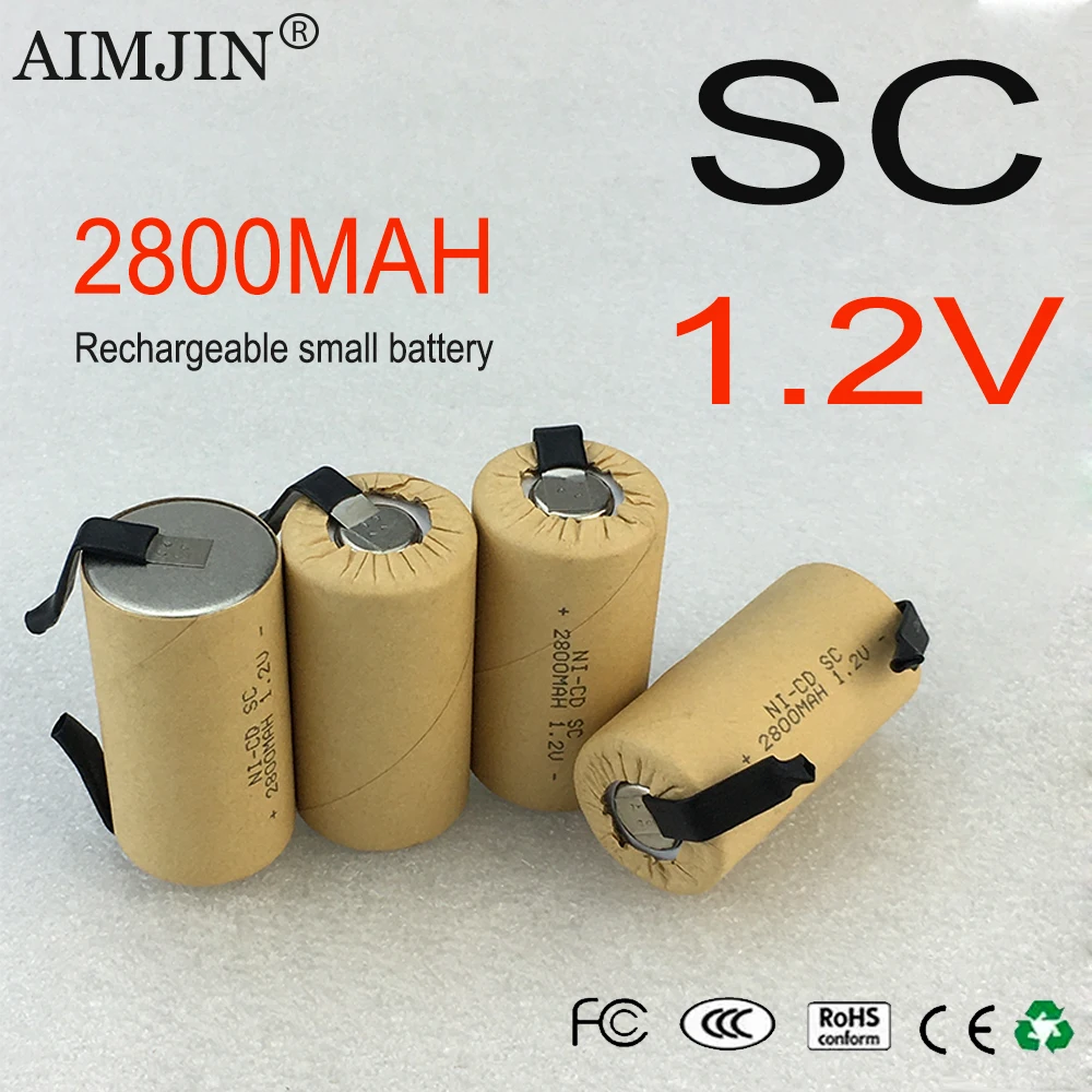 

SC 1.2V 2800mah Original Screwdriver Electric Drill Ni-CD Rechargeable Battey With Welding Label Power Tool SUBC Cells