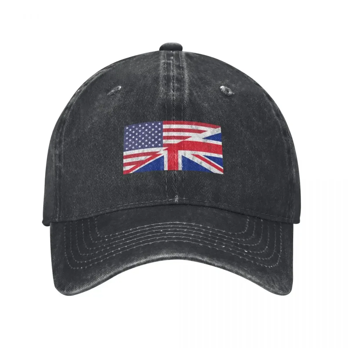 USA and UK Flag Mixed United Allies Friends Baseball Cap custom Hat hard hat Sun Hat For Children Boy Child Women's