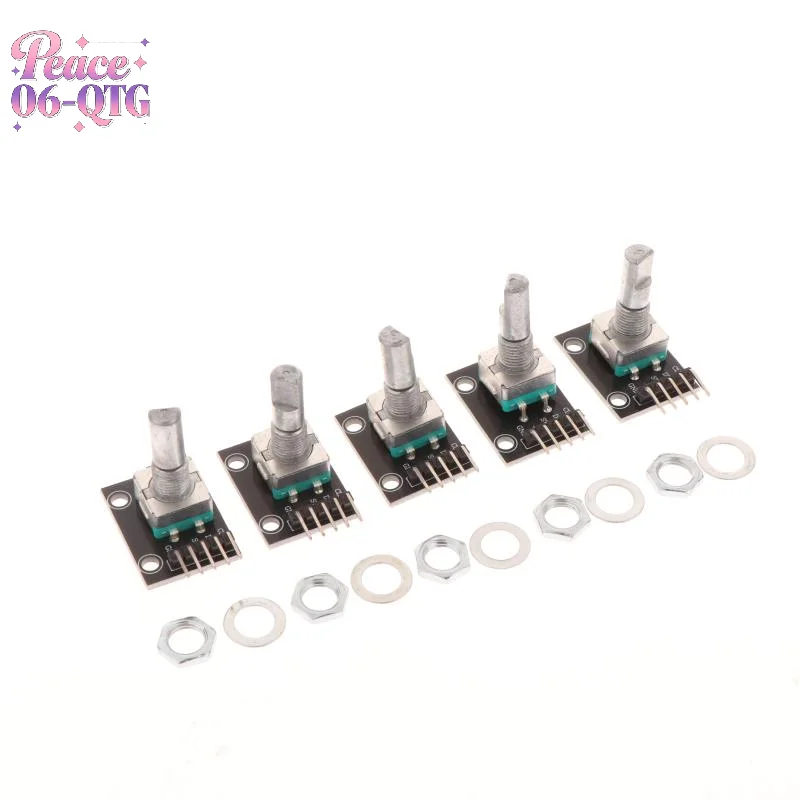 New 2/5Pcs 360 Degree Rotary Encoder Module KY-040 Brick Sensor Development Board With Knob Cap Potentiometer