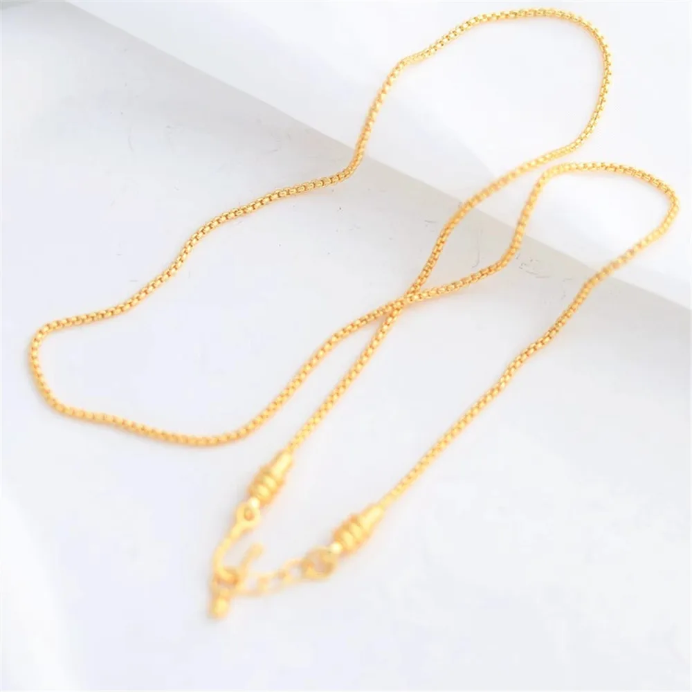 18K Gold-wrapped Bracelet, Necklace Roller, O Chain, Side Body, Handmade Finished DIY, Jewelry Accessories, Width about 1.6mm