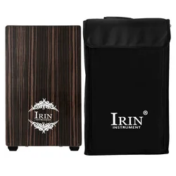  IRIN Portable Cajon Drum Compact Wooden Traveling Cajon Box Drum Hand Drums with Bag Performance Percussion Music Instrument