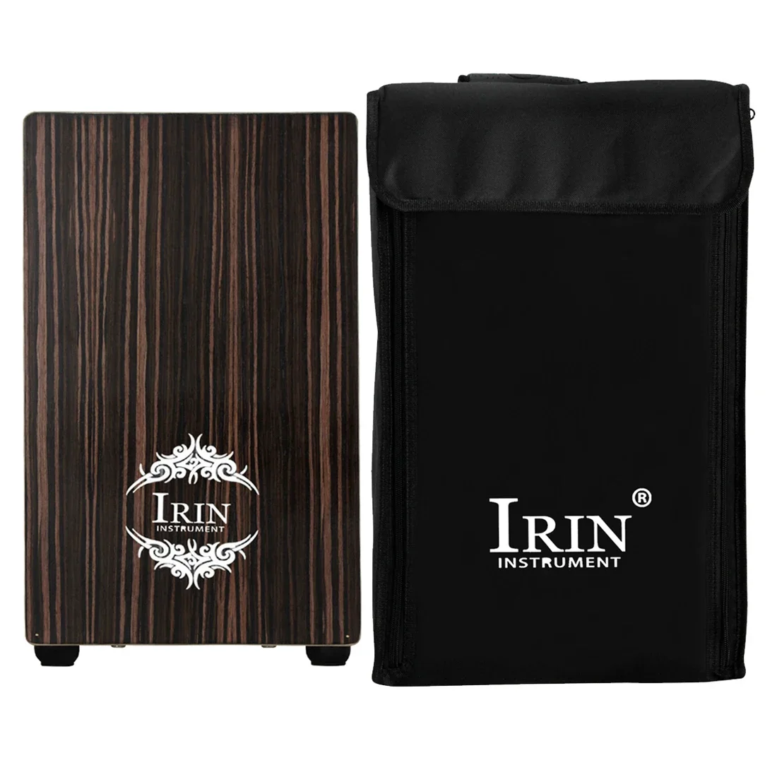 ﻿ IRIN Portable Cajon Drum Compact Wooden Traveling Cajon Box Drum Hand Drums with Bag Performance Percussion Music Instrument