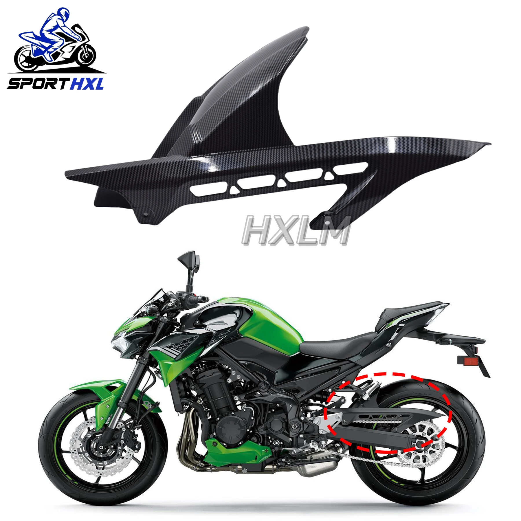 

Carbon For Kawasaki Z900 Z900RS 2017 2018 2019 2020 2021 2022 2023 Motorcycle Rear Fender Mudguard Hugger Flap Splash Guard