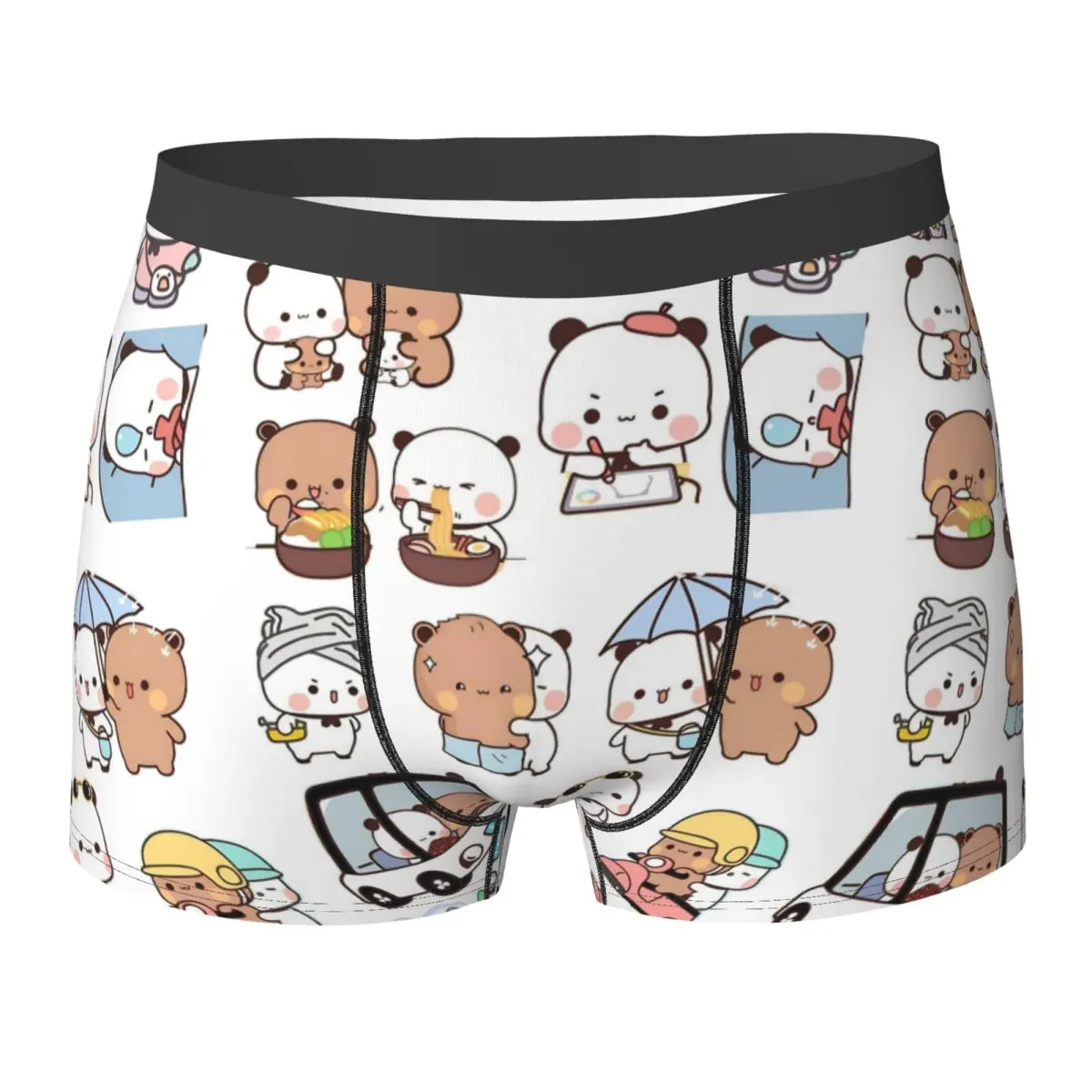 

Bubu Dudu, нижнее белье с милым мультяшным медведем, каваи, панда, мужские шорты, сексуальные боксеры, трусы большого размера с горячим принтом