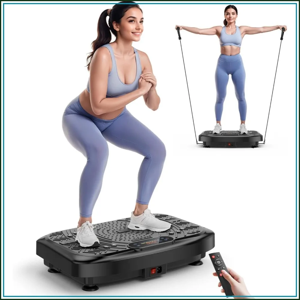 

Vibration Plate Exercise Machine, 199 Speeds 450 Lbs Capacity Full Body Workout Platform