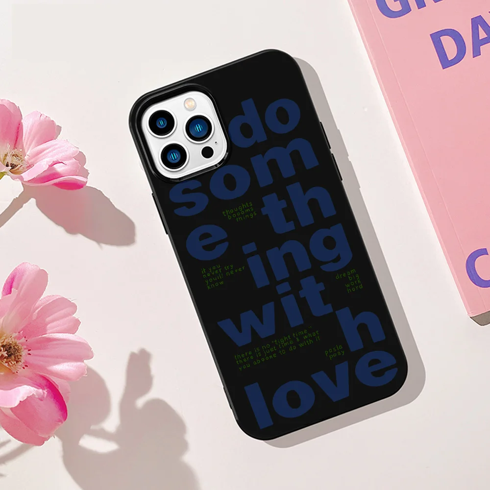 For iPhone 11 Case Aesthetic Letters Soft Cases For iPhone 11 12 13 14 15 Pro Max 7 8 Plus XR X XS SE 2022 2020 Cases Cover Capa