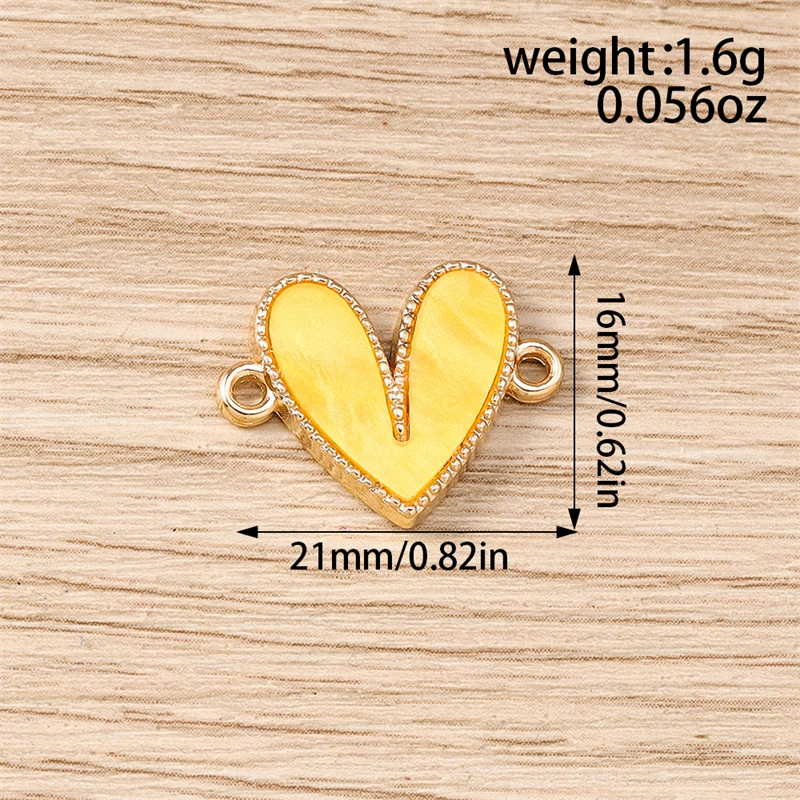 10 Stück Niedliche Metall-Herzanhänger für die Herstellung von DIY-Armbändern, Halsketten, Ohrringen, Handgemachtem Kunsthandwerk und Schmuckzubehör – Detail 4