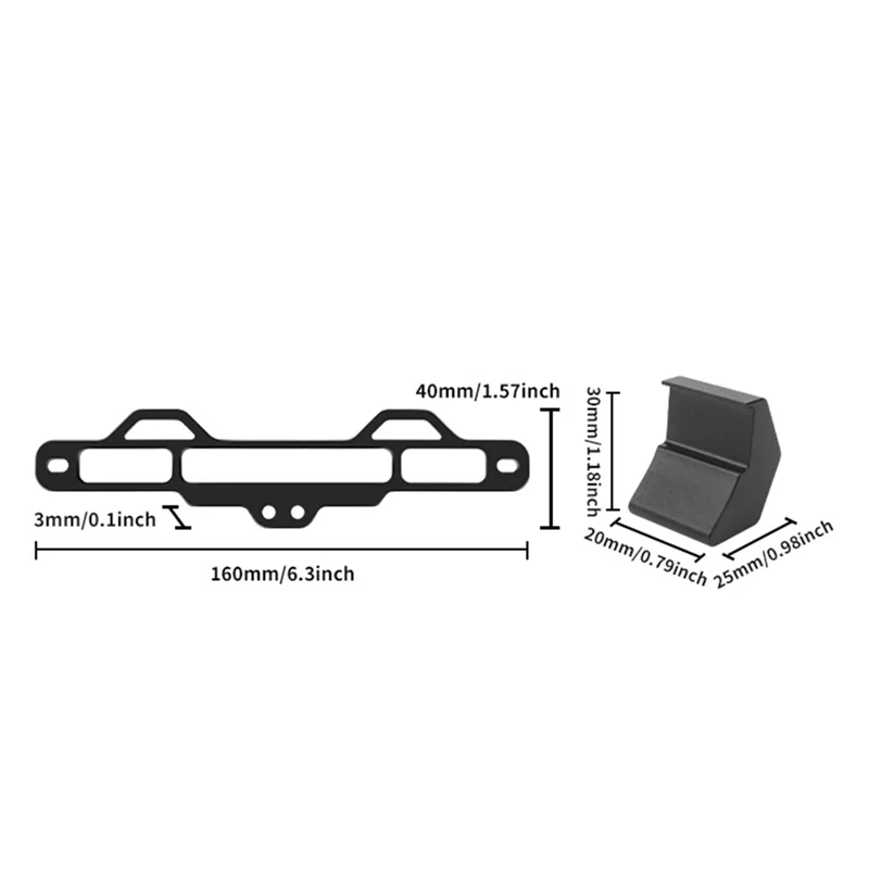 REPLA-For DJI Mavic 4 Pro Remote Control Extension Base Aluminum Alloy Hook With 1/4 Screw Adapter For RC PRO 2 Transmitter
